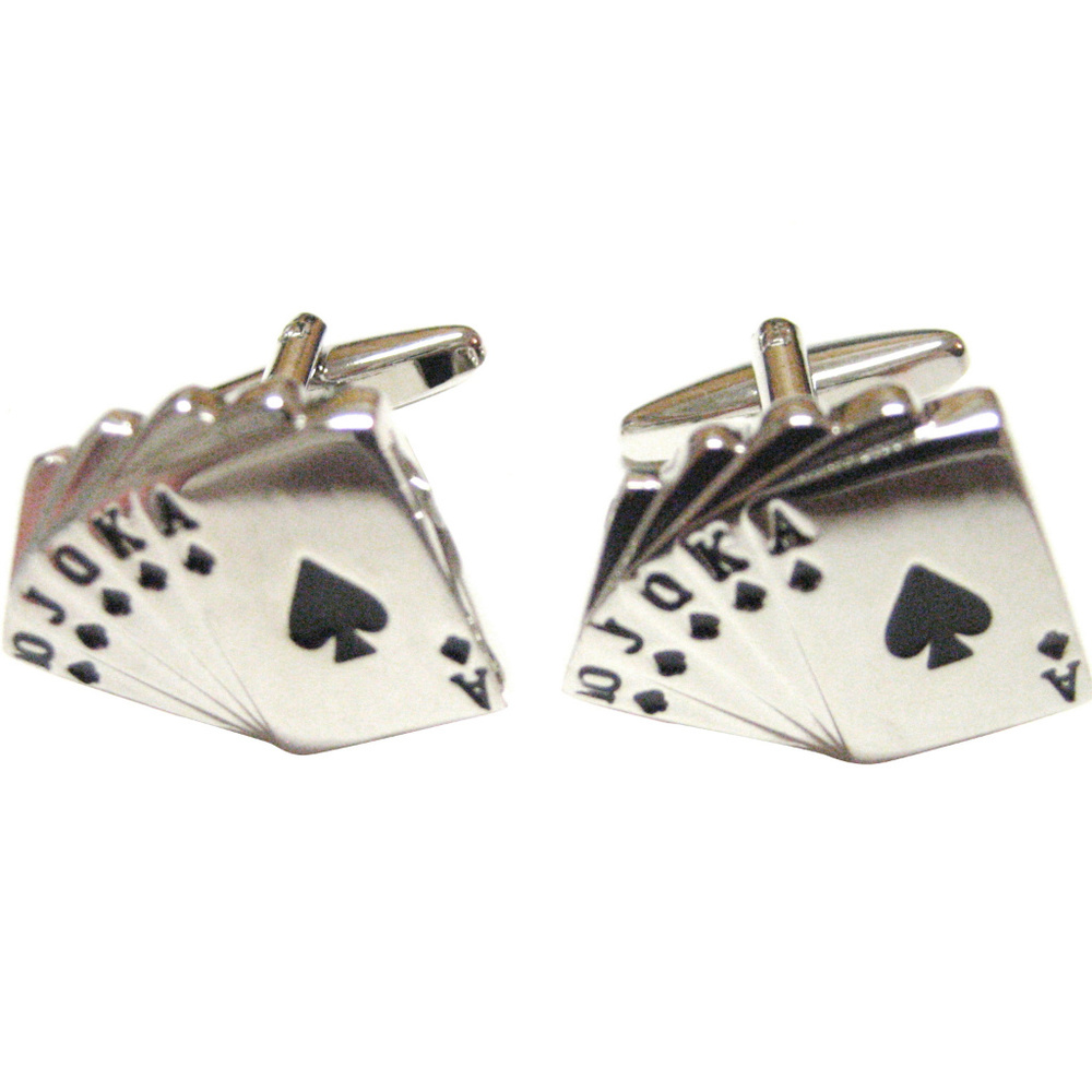 Royal Flush Gambling Cards Cufflinks